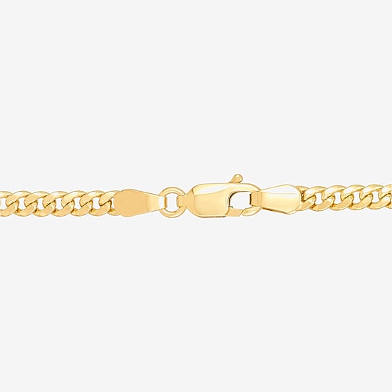 Made in Italy Womens 14K Gold 7.5 Inch Hollow Chain Bracelet