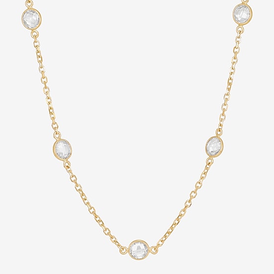 Gold Addiction Womens 10K Gold 17 Inch Link Chain Necklace