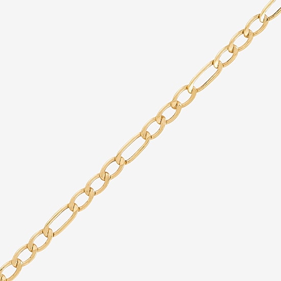 Bonded Brilliance Womens 14K Gold Bonded With Sterling Silver 18 Inch Figaro Chain Necklace