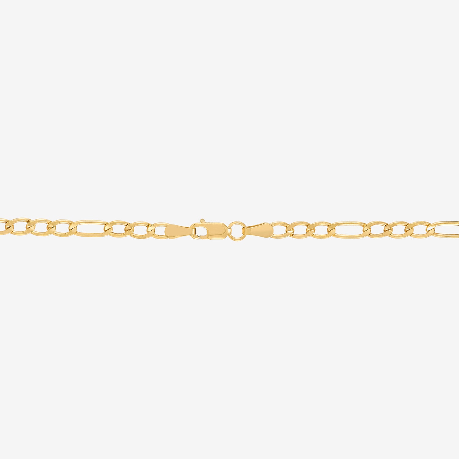 Bonded Brilliance Womens 14K Gold Bonded With Sterling Silver 20 Inch Figaro Chain Necklace