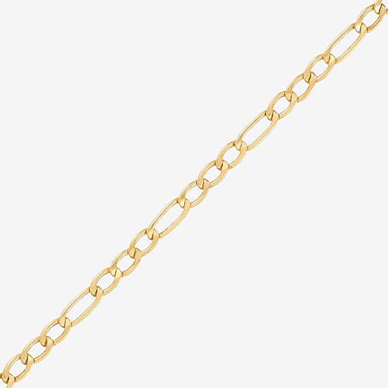 Bonded Brilliance Womens 14K Gold Bonded With Sterling Silver 20 Inch Figaro Chain Necklace