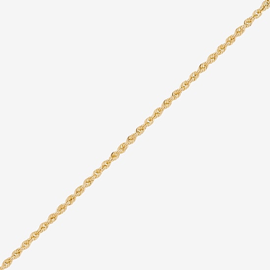 Bonded Brilliance Womens 14K Gold Bonded With Sterling Silver 20 Inch Rope Chain Necklace