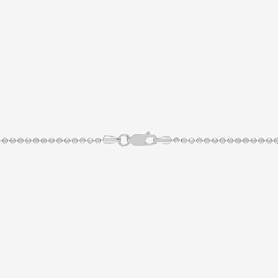 Mens Sterling Silver Oval 18 Inch Pendant Necklace
