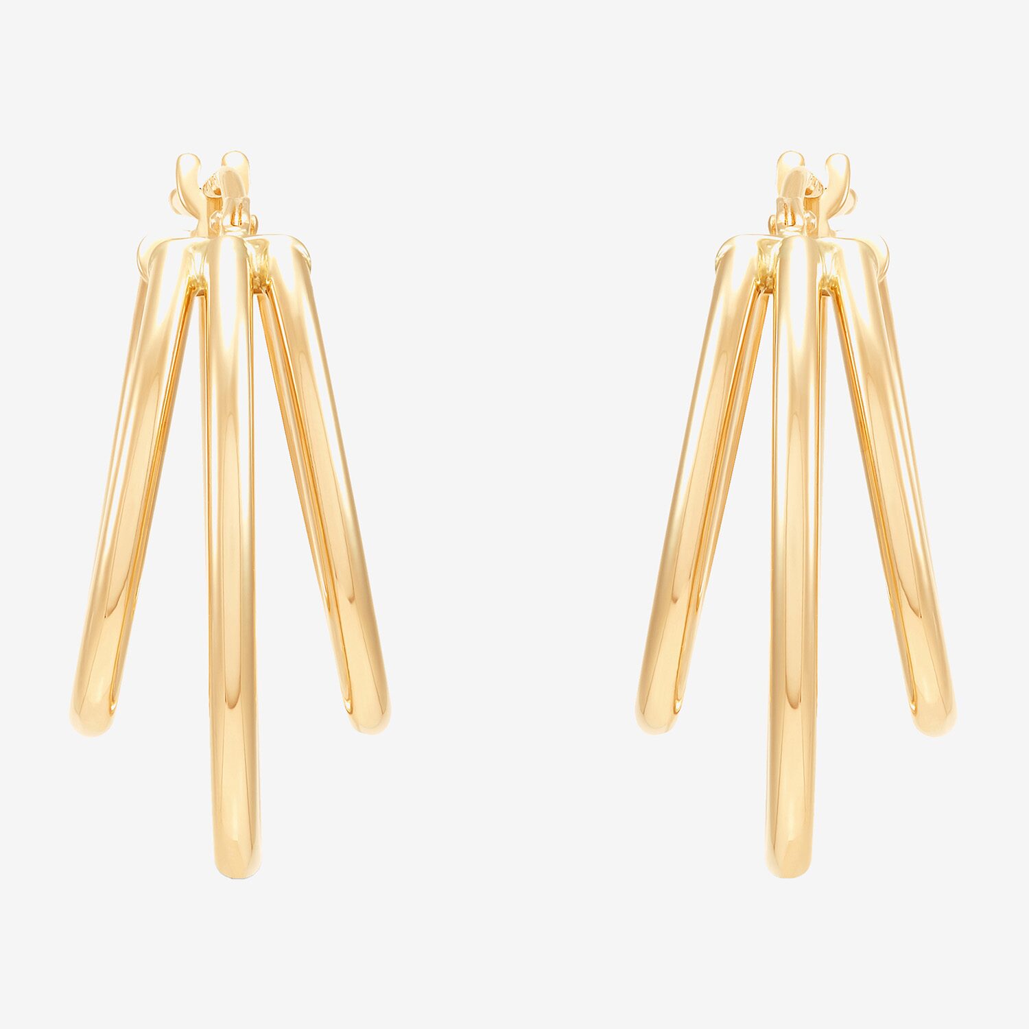Limited Quantities! Womens 14K Gold 21.7mm Hoop Earrings
