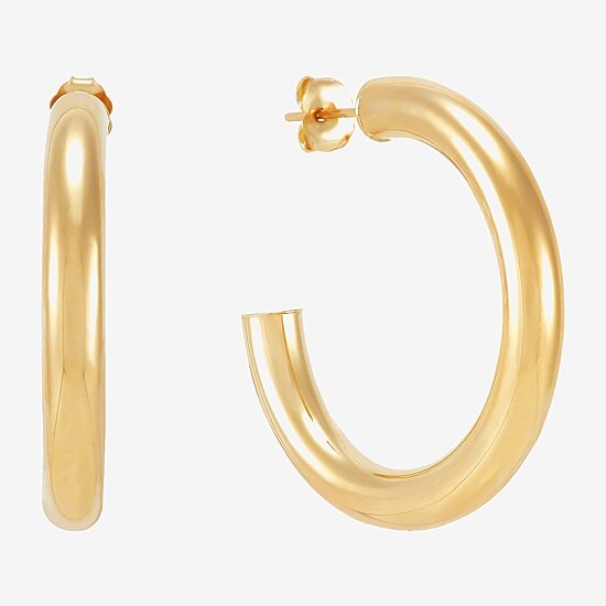 Limited Quantities! Womens 14K Gold 35mm Hoop Earrings