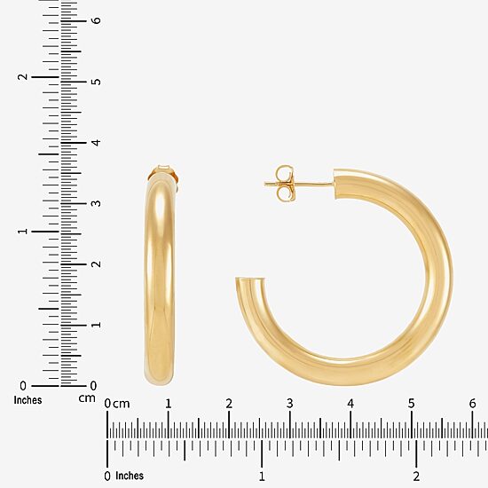 Limited Quantities! Womens 14K Gold 35mm Hoop Earrings