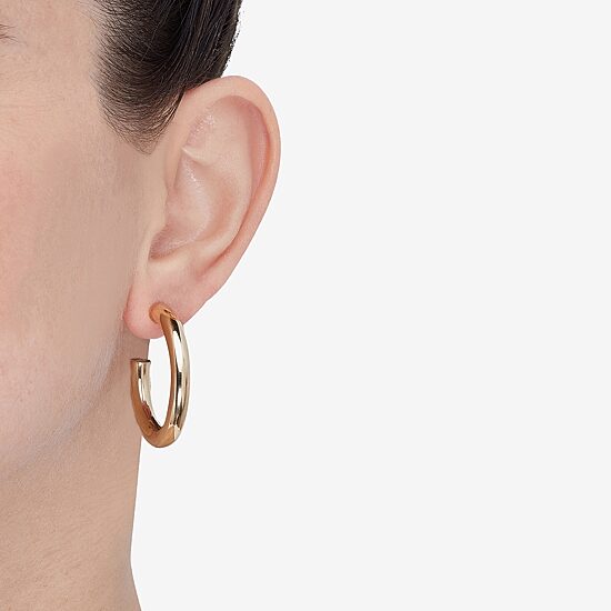 Limited Quantities! Womens 14K Gold 35mm Hoop Earrings