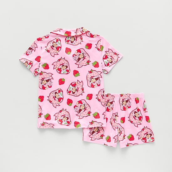 Little & Big Kid Girls Strawberry Shortcake V-Neck Short Sleeve 2-pc. Pajama Set