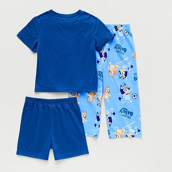 Toddler Boys Bluey Crew Neck Short Sleeve 3-pc. Pajama Set