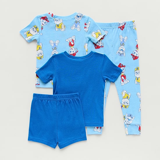 Toddler Boys Paw Patrol Crew Neck Short Sleeve 4-pc. Pajama Set