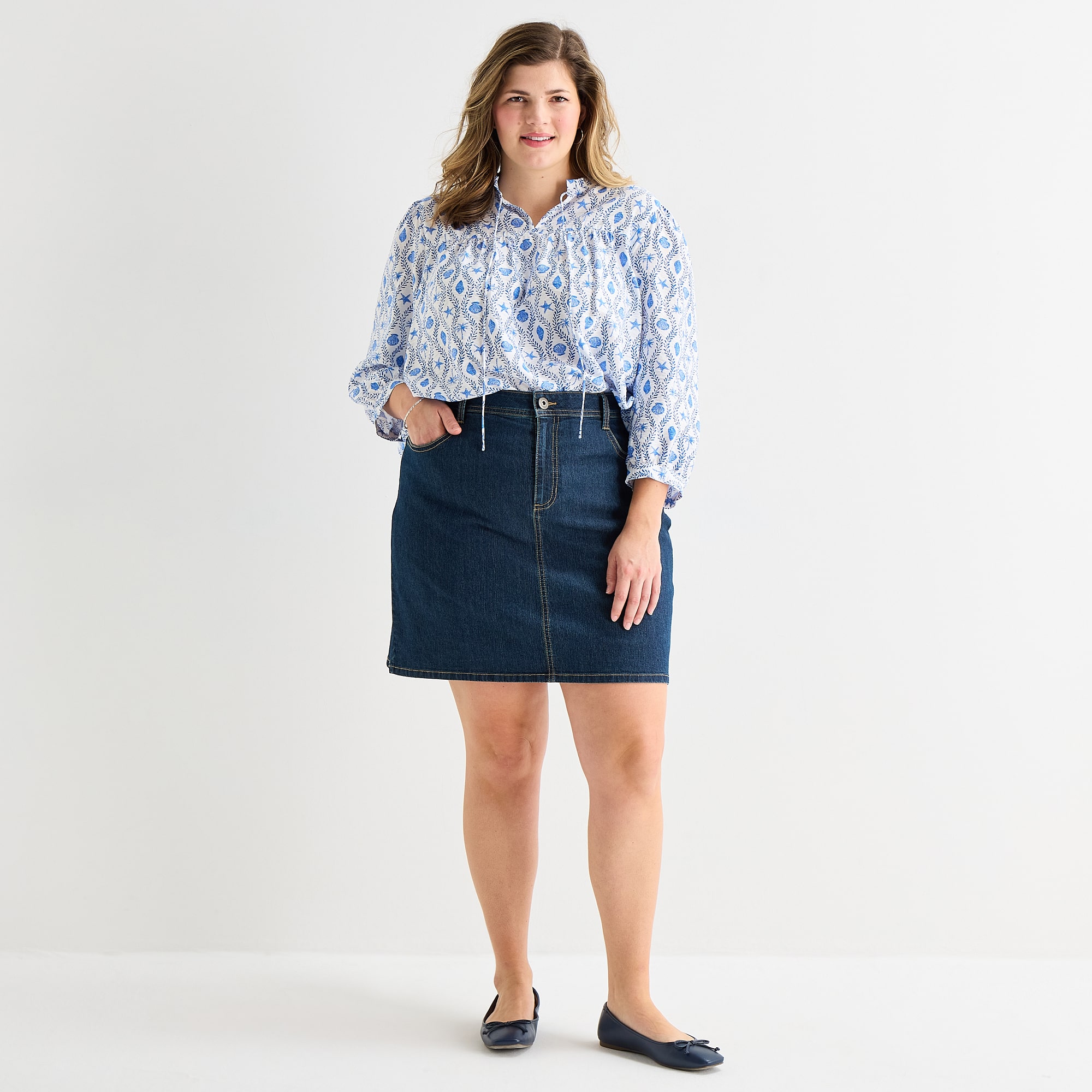 St. John's Bay Womens Cotton Blend Skort