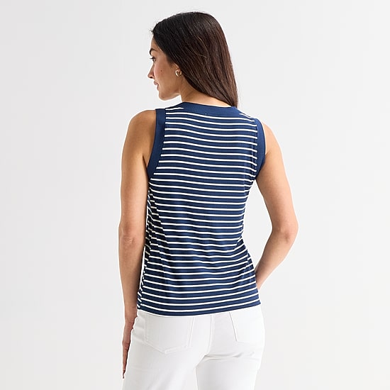 St. John's Bay Womens V Neck Sleeveless Blouse