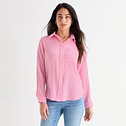 jcpenney womens dress shirts Women's Button-Down Shirts