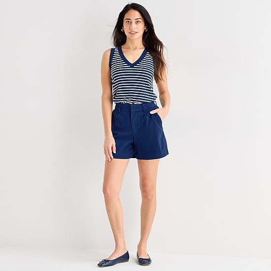 St. John's Bay Womens Pleated Short