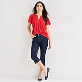 St. John's Bay Womens Secretly Slender Mid Rise Capri Jean