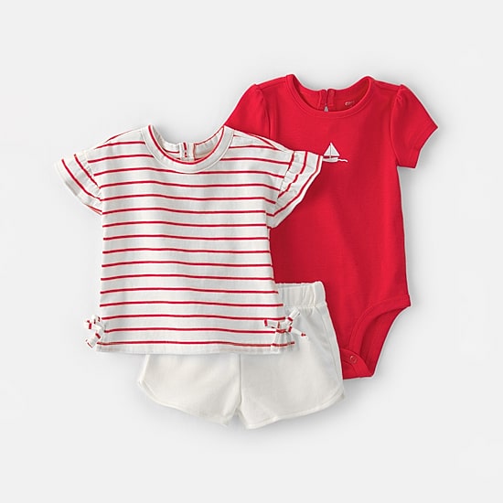 Carter's Baby Girls Jersey 3-pc. Short Set