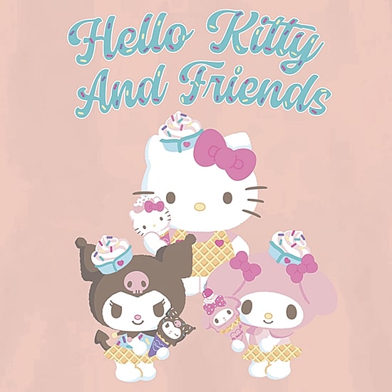 Toddler Girls Crew Neck Short Sleeve Regular Fit Hello Kitty Graphic T-Shirt