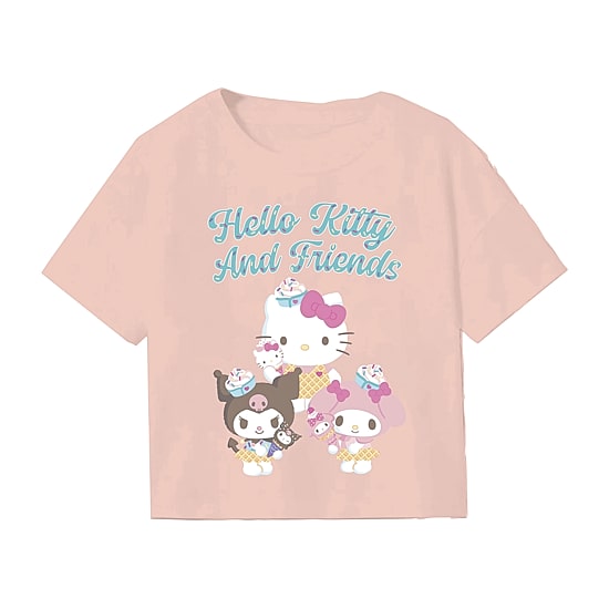 Toddler Girls Crew Neck Short Sleeve Regular Fit Hello Kitty Graphic T-Shirt