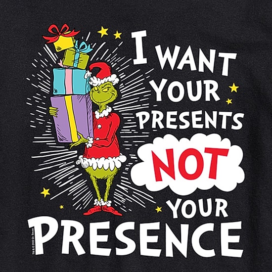 Mens Crew Neck Short Sleeve Regular Fit Grinch Graphic T-Shirt