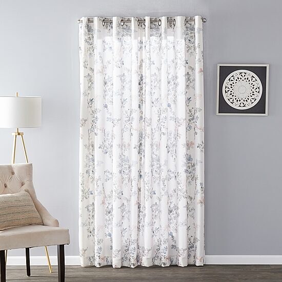 Sunsafe Refresh Floral Grommet Top Light-Filtering Single Curtain Panel