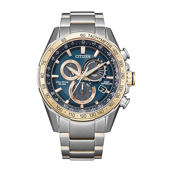 Citizen Mens Chronograph Two Tone Stainless Steel Bracelet Watch Cb5916-59l