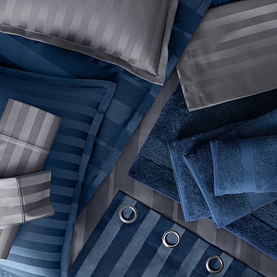 Fieldcrest Heritage Classic Stripe 3pc. 400tc Cotton Comforter Set