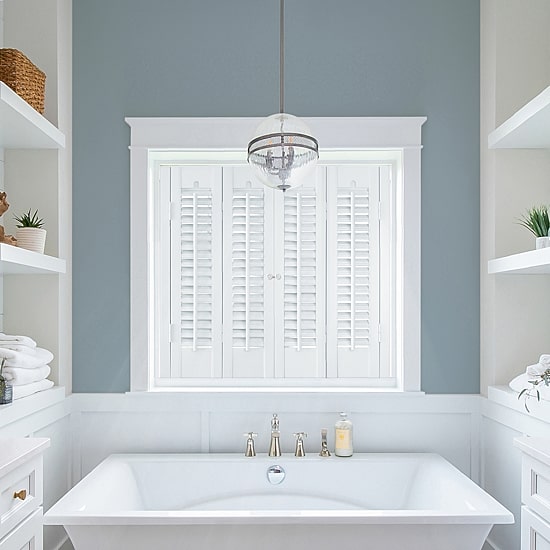 Home Basics Traditional Faux Wood Interior Shutter