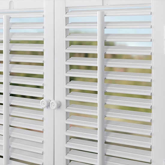 Home Basics Traditional Faux Wood Interior Shutter