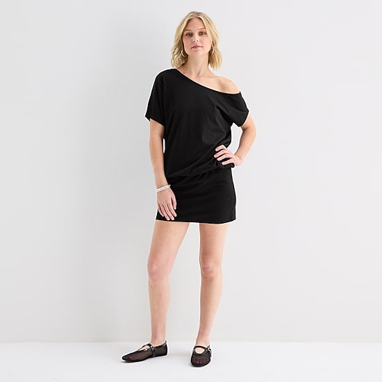 bodycon dress forever 21 Womens Juniors Asymmetrical Neck Short Sleeve Off the Shoulder Dress, Color: Black SIZE:10UK Blue Floral Dress 3t published_date:2025-02-10T16:56:25Z Long Length