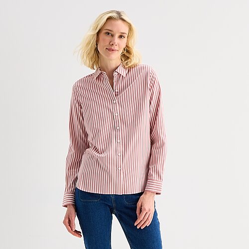 Liz Claiborne Womens Long Sleeve Dress Shirt In Pink