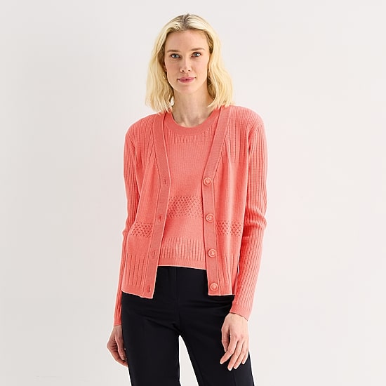 Liz Claiborne Womens V Neck Long Sleeve Button Cardigan