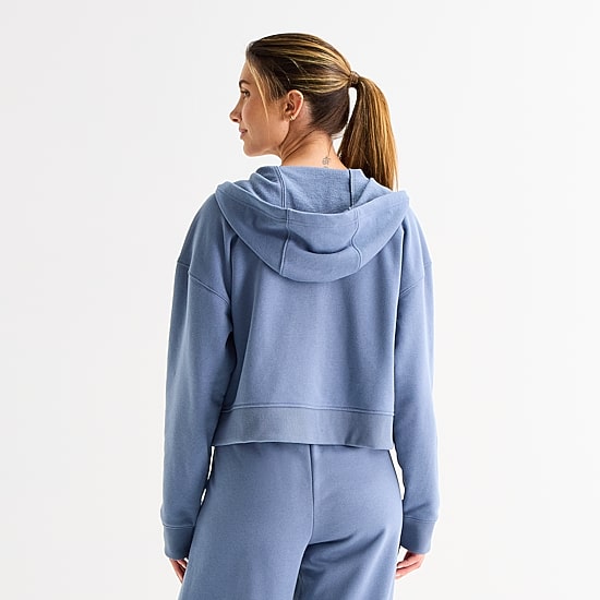 Xersion Womens French Terry Long Sleeve Zipper Active Hoodie