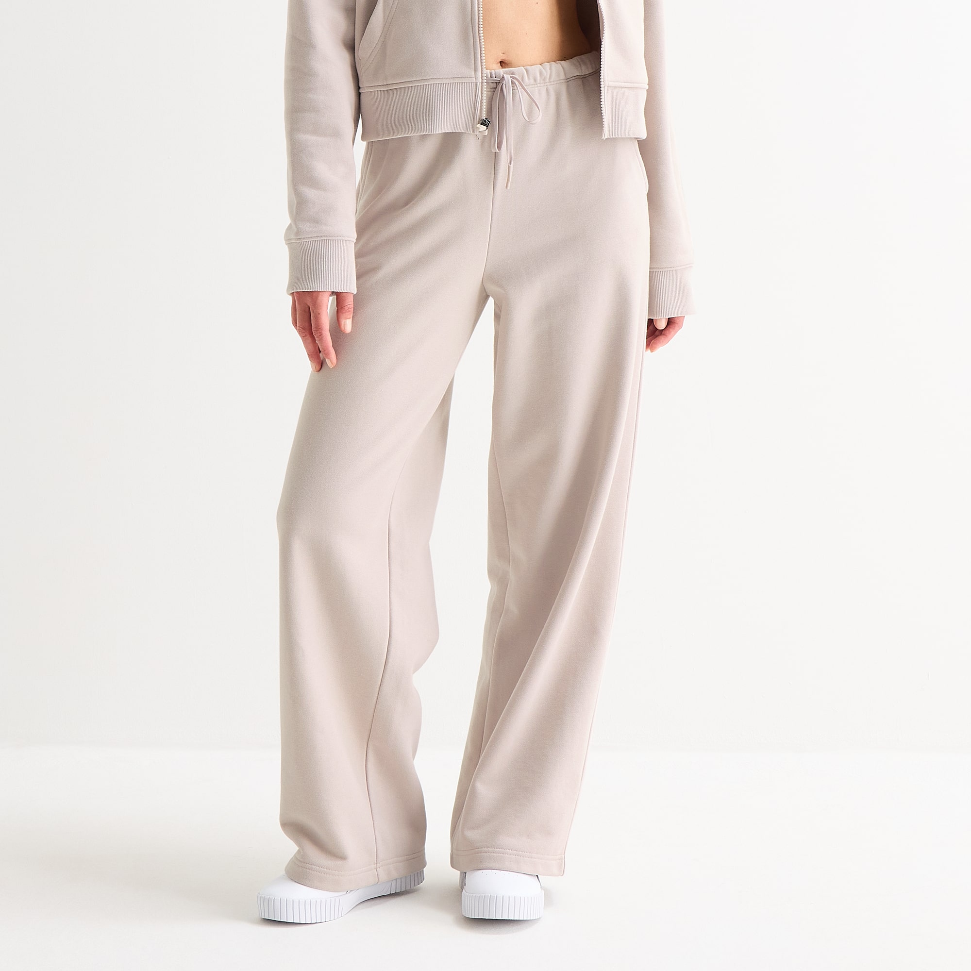 Xersion Womens French Terry Wide Leg Mid Rise Regular Fit Active Pull-On Pant