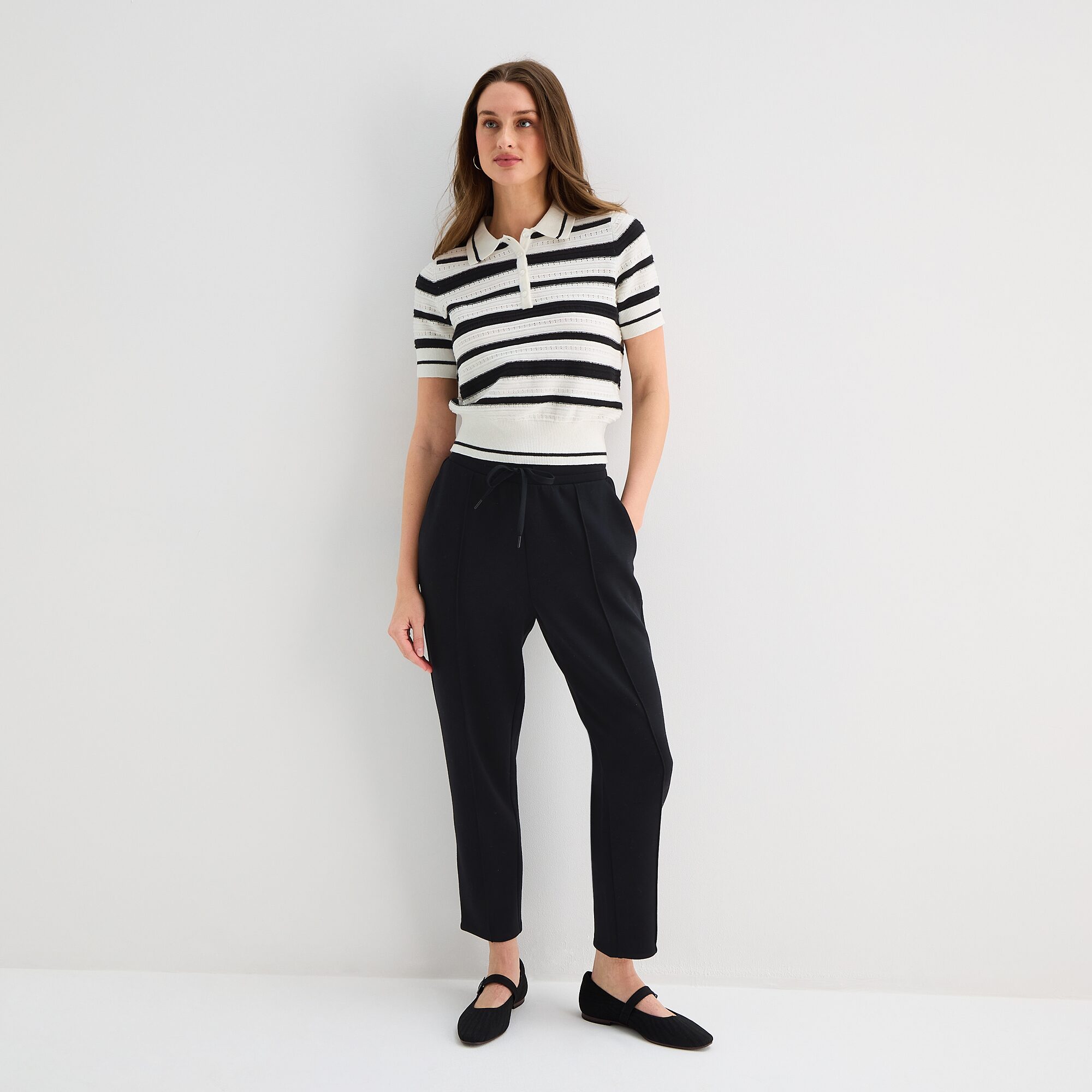 Stylus Womens Short Sleeve Polo Sweater