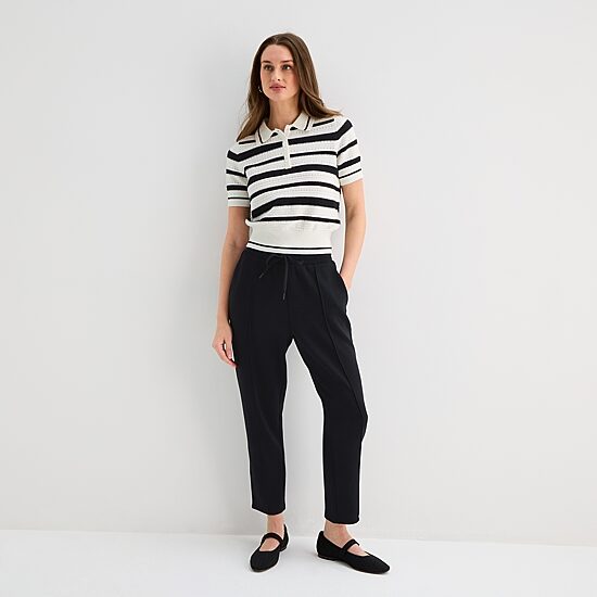 Stylus Womens Short Sleeve Polo Sweater