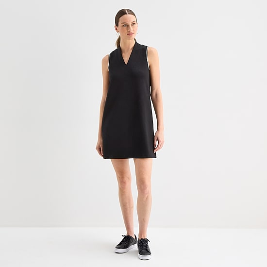Stylus Womens V Neck Sleeveless A-Line Dress