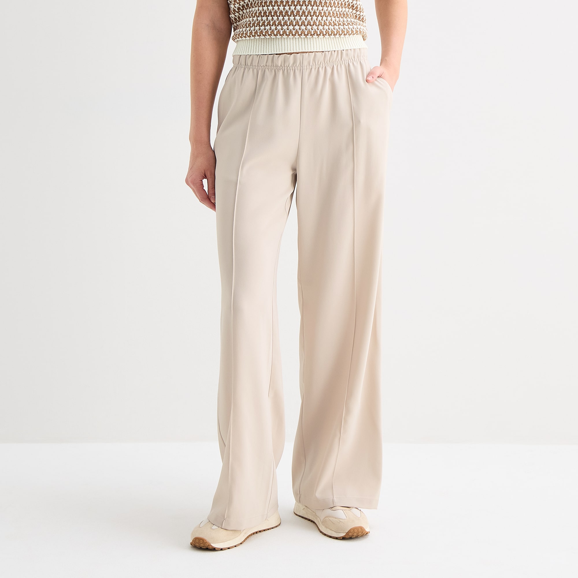 Stylus Womens Wide Leg Mid Rise Lounge Pant