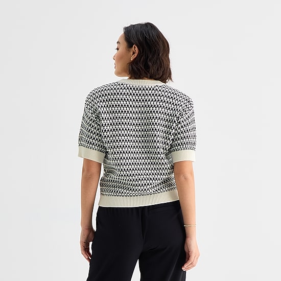 Stylus Womens V Neck Elbow Sleeve Pullover Sweater