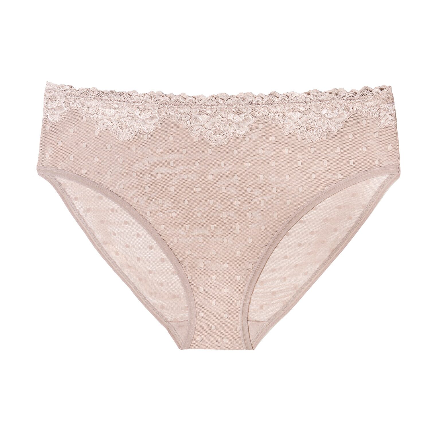 Curvy Couture Sheer Whisper High Cut Brief Panty-1608