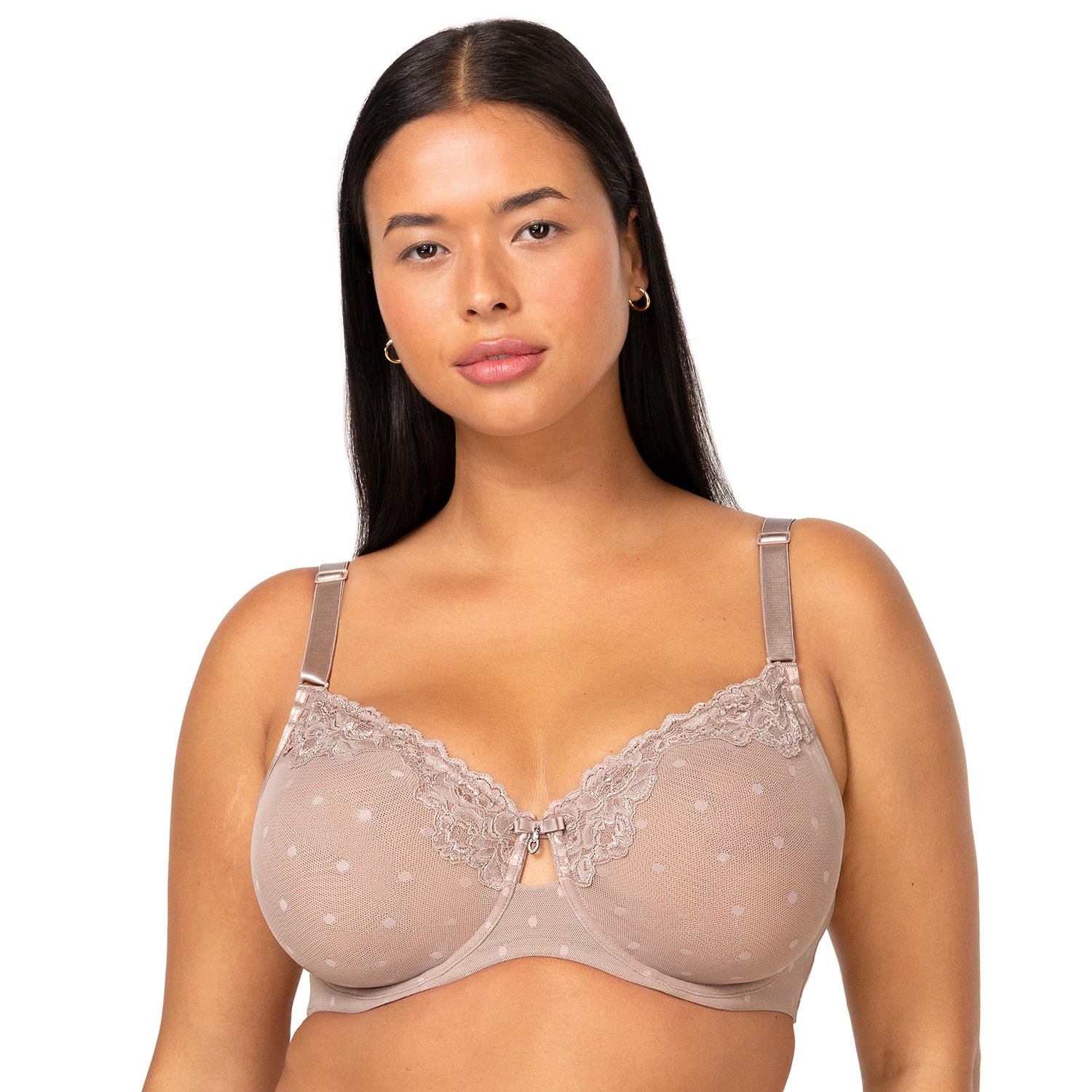 Curvy Couture Sheer Whisper Full Coverage Unlined Underwire Bra- 1368