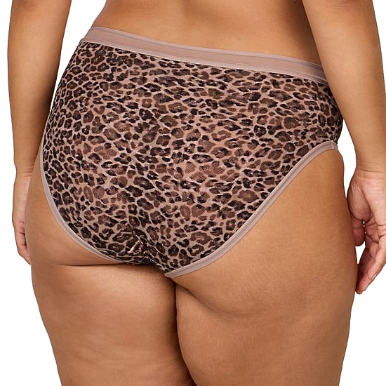 Curvy Couture No Show Lace High Cut Brief Panty - 1363