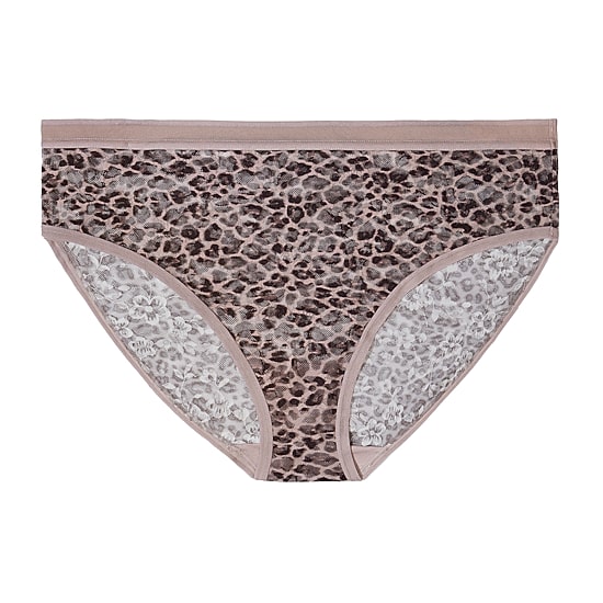 Curvy Couture No Show Lace High Cut Brief Panty - 1363