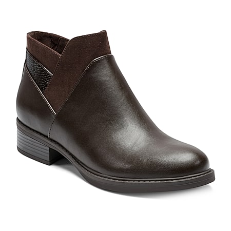 Italian Shoemakers Womens Bentley Block Heel Booties, Color: Black