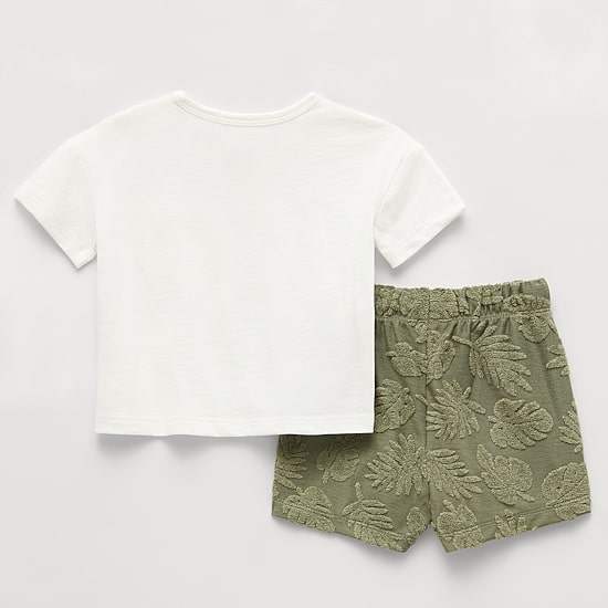 Okie Dokie Baby Boys Jersey 2-pc. Short Set