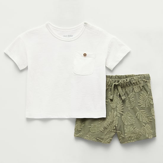 Okie Dokie Baby Boys Jersey 2-pc. Short Set
