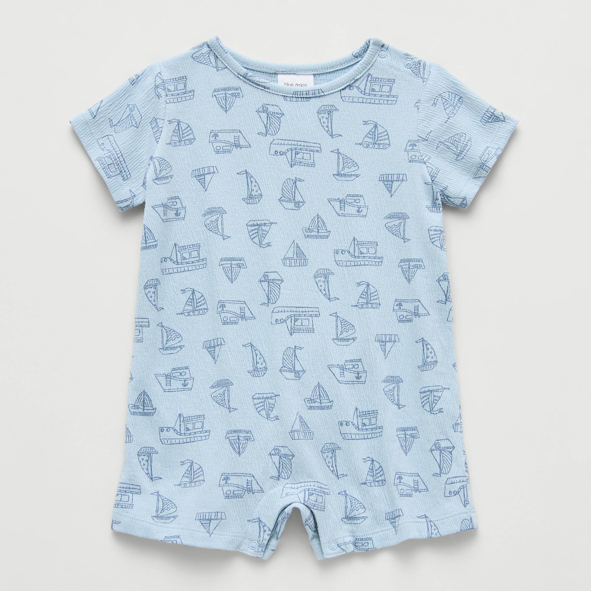 Okie Dokie Baby Boys Short Sleeve Romper