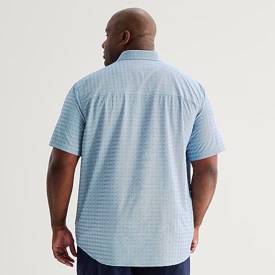 Stylus Mens Short Sleeve Regular Fit Big and Tall Button-Down Shirt
