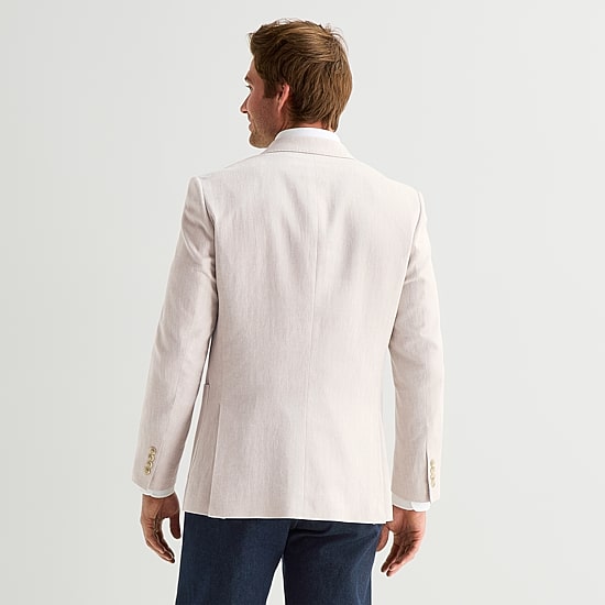 Stafford Linen Cotton Blend Mens Regular Fit Sport Coat