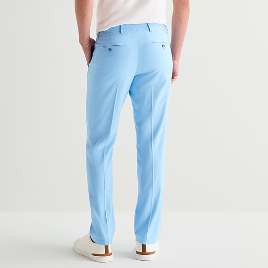 J. Ferrar Ultra Comfort Mens Stretch Fabric Slim Fit Flat Front Suit Pant