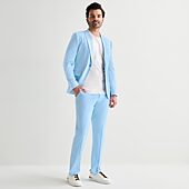 J. Ferrar Ultra Comfort Mens Stretch Fabric Slim Fit Flat Front Suit Pant